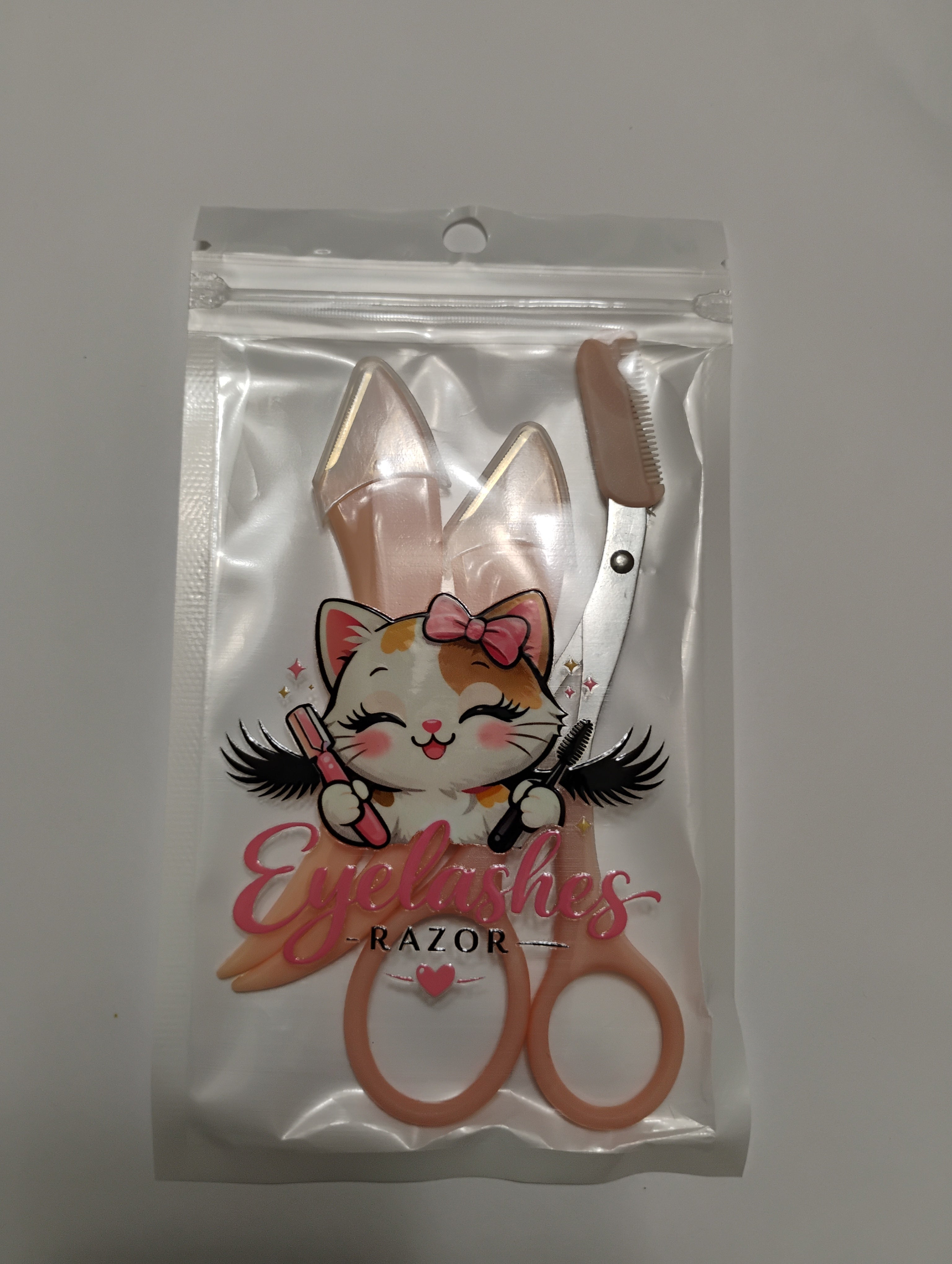 3Pcs Eyebrow Razor Kit Safe Shaper Scissors Set For Beginners And Professional