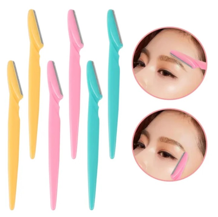 Beautiful 3PCS  Eyebrow Shaping Trimmer Stainless  Steel Pointed Blade Razor.