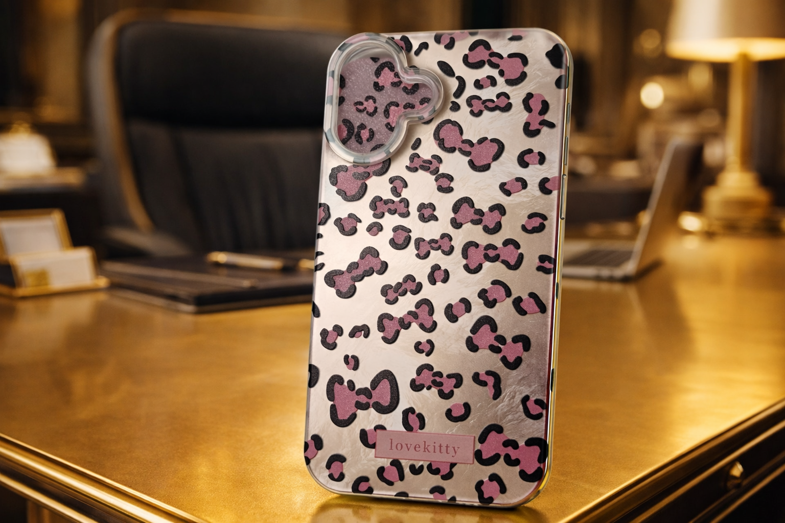 Rose Gold Leopard Pattern iPhone 16, 16PRO, 16PROMAX, 17, 17PRO, 17PROMAX, 17AIR Case Cover