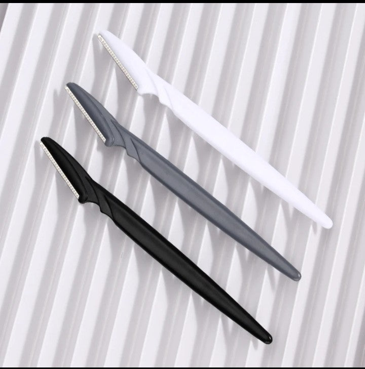 Beautiful 3PCS  Eyebrow Shaping Trimmer Stainless  Steel Pointed Blade Razor.