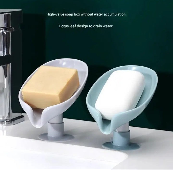 Beautiful Luxury Leaf Shape Box Drain Soap Holder Dish