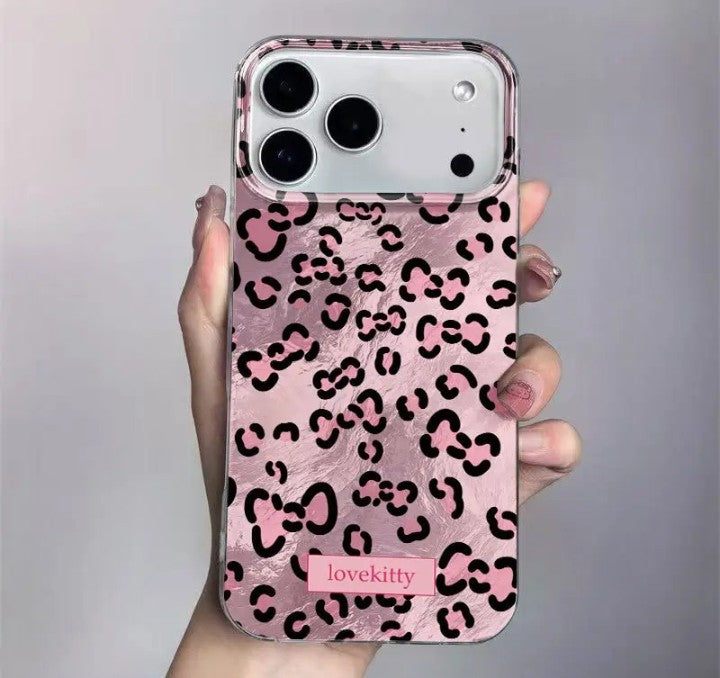 Rose Gold Leopard Pattern iPhone 16, 16PRO, 16PROMAX, 17, 17PRO, 17PROMAX, 17AIR Case Cover