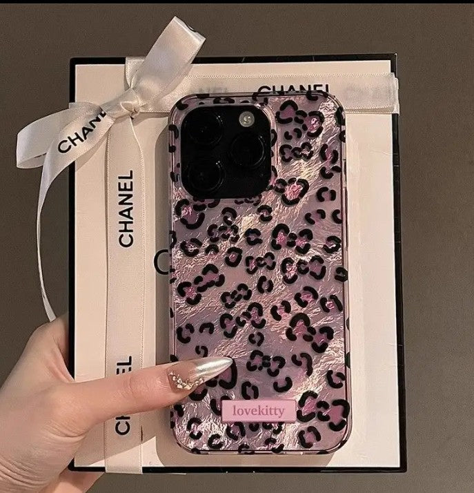 Rose Gold Leopard Pattern iPhone 16, 16PRO, 16PROMAX, 17, 17PRO, 17PROMAX, 17AIR Case Cover