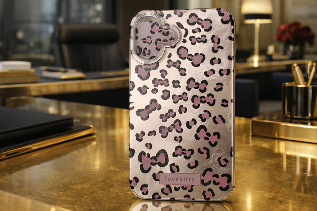 Rose Gold Leopard Pattern iPhone 16, 16PRO, 16PROMAX, 17, 17PRO, 17PROMAX, 17AIR Case Cover