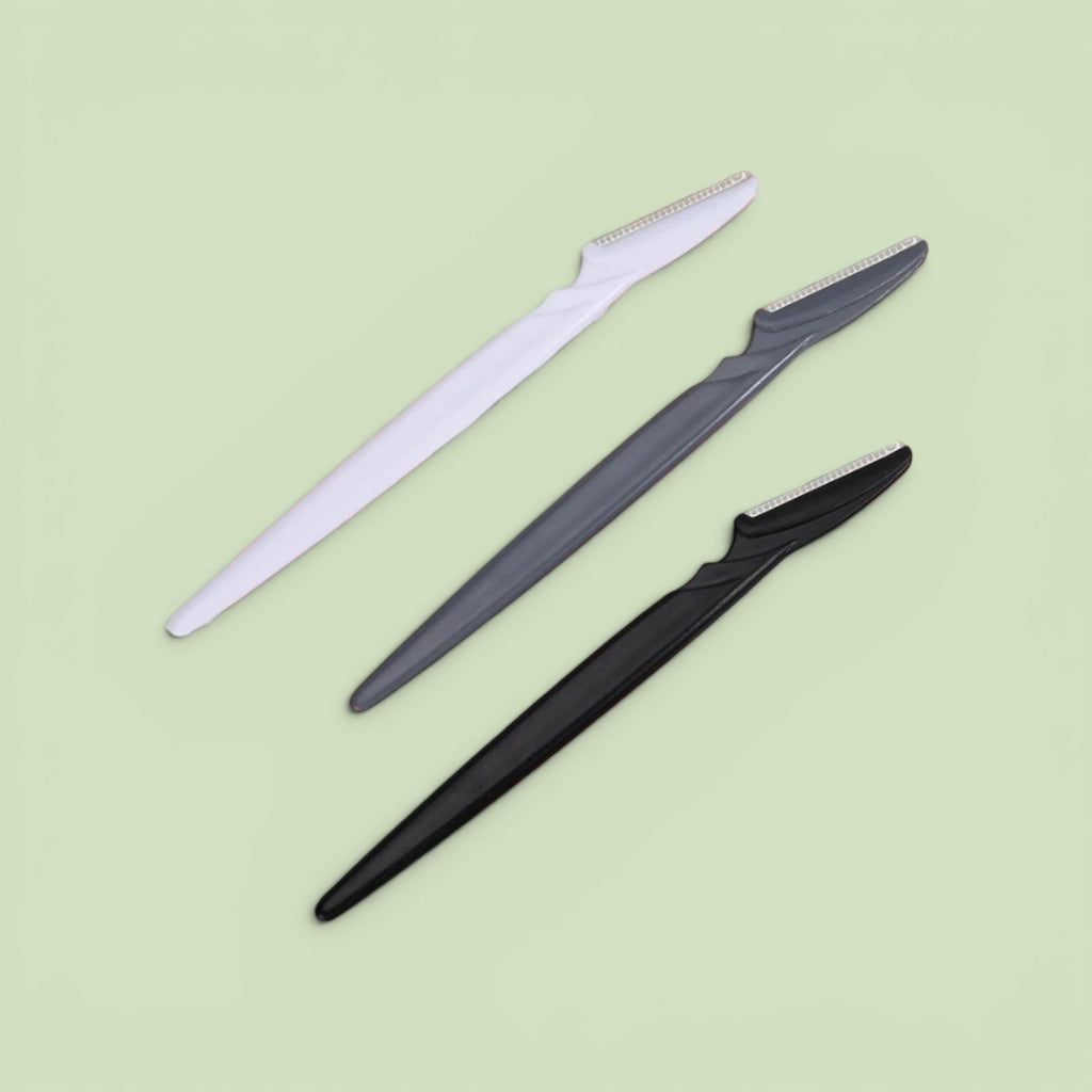 Beautiful 3PCS  Eyebrow Shaping Trimmer Stainless  Steel Pointed Blade Razor.