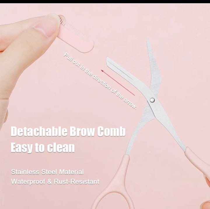3Pcs Eyebrow Razor Kit Safe Shaper Scissors Set For Beginners And Professional
