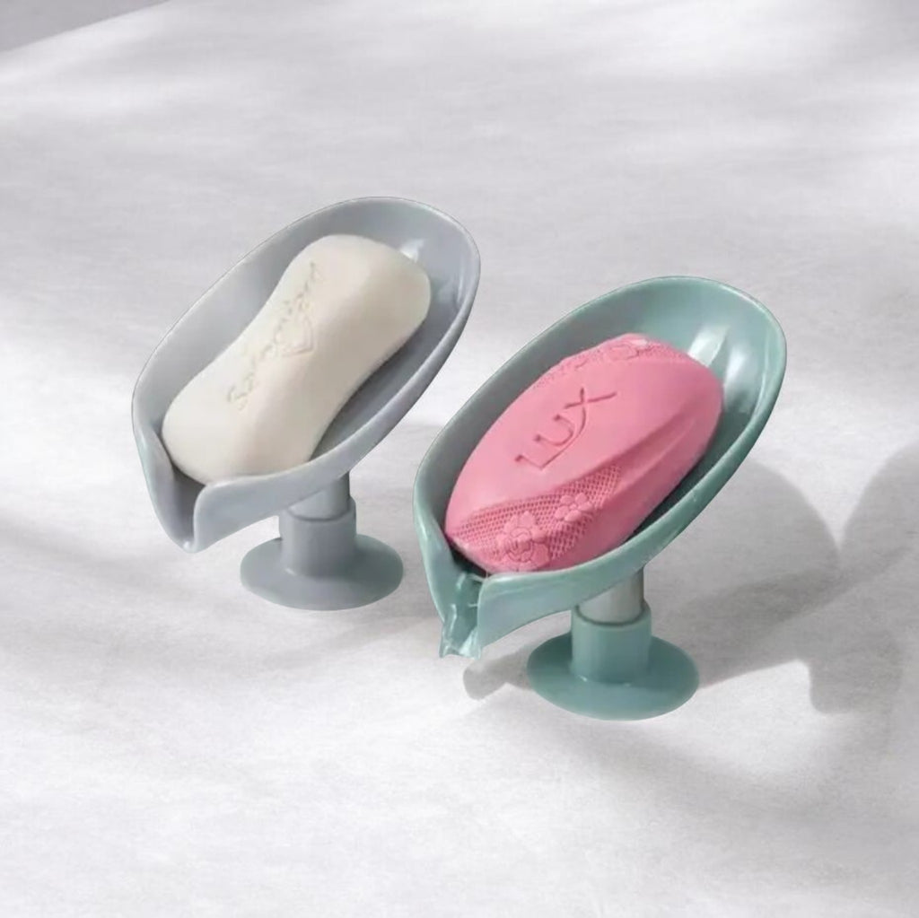 Beautiful Luxury Leaf Shape Box Drain Soap Holder Dish