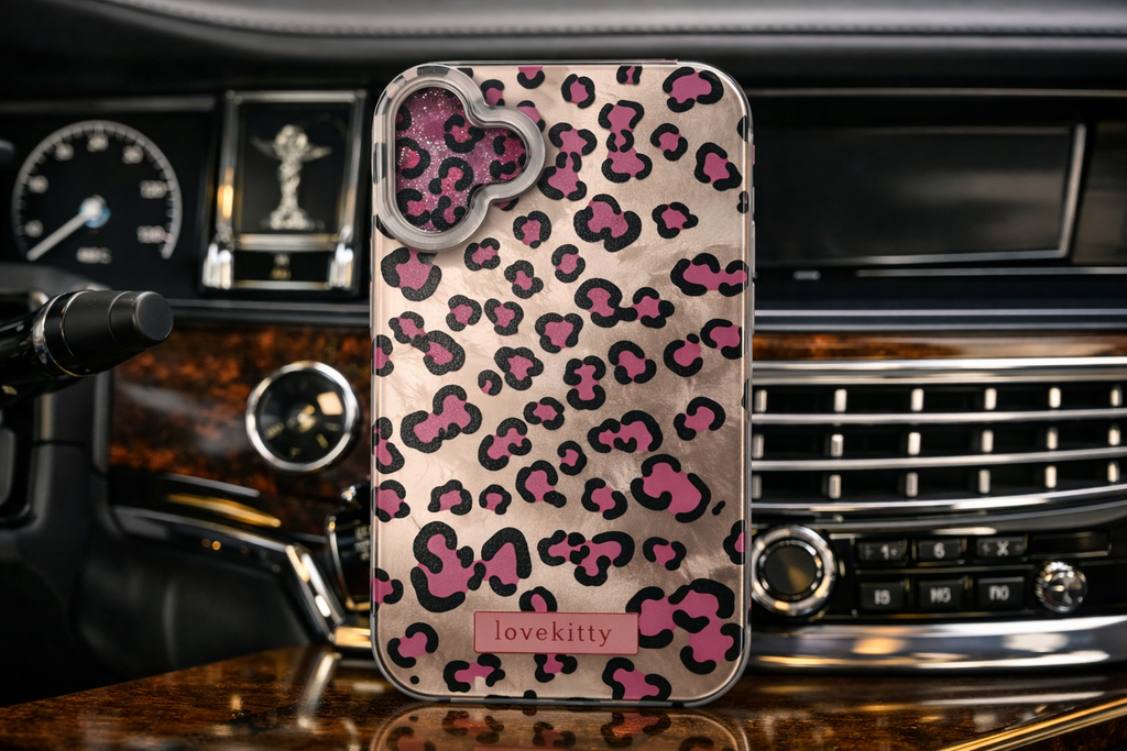 Rose Gold Leopard Pattern iPhone 16, 16PRO, 16PROMAX, 17, 17PRO, 17PROMAX, 17AIR Case Cover